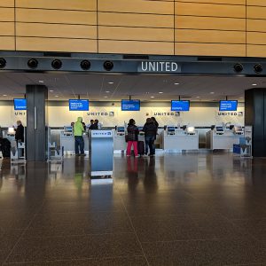 United Airlines ticket counter